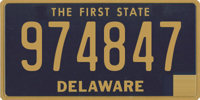 DE license plate 974847