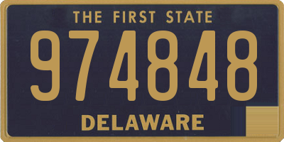 DE license plate 974848