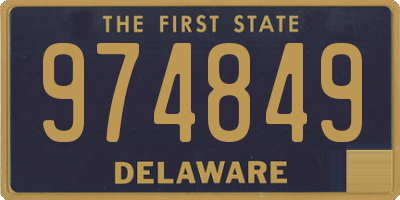 DE license plate 974849