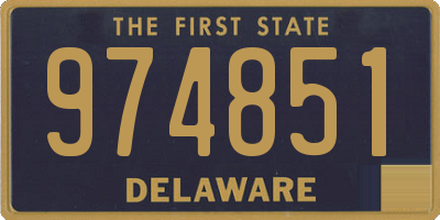 DE license plate 974851