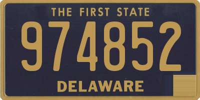 DE license plate 974852