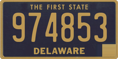 DE license plate 974853