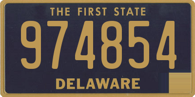 DE license plate 974854