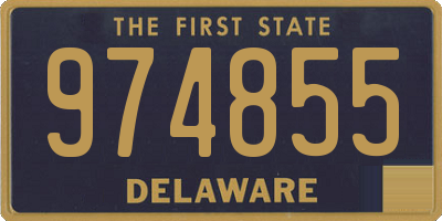 DE license plate 974855