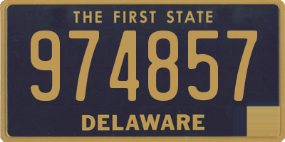 DE license plate 974857