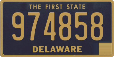 DE license plate 974858