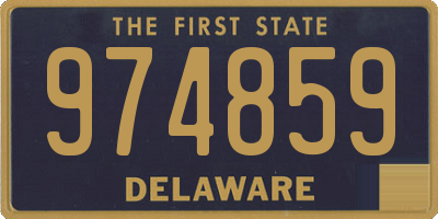 DE license plate 974859