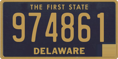 DE license plate 974861