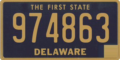 DE license plate 974863