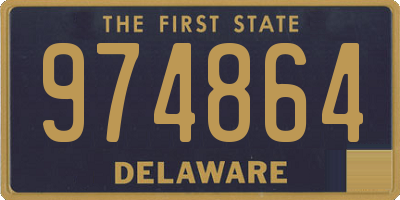 DE license plate 974864