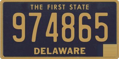 DE license plate 974865