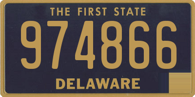 DE license plate 974866