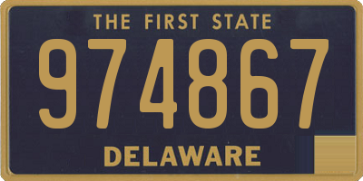 DE license plate 974867