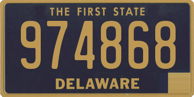 DE license plate 974868