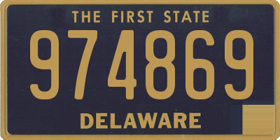 DE license plate 974869