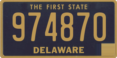 DE license plate 974870