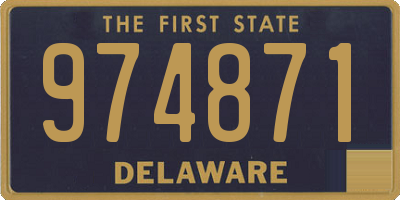 DE license plate 974871