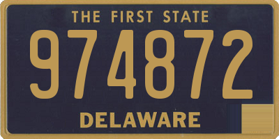 DE license plate 974872