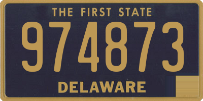 DE license plate 974873