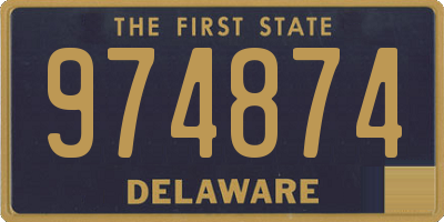 DE license plate 974874