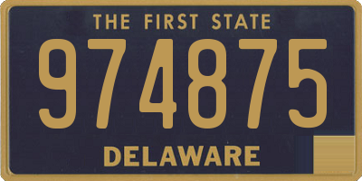 DE license plate 974875