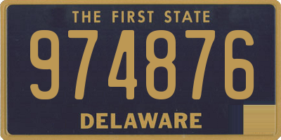 DE license plate 974876