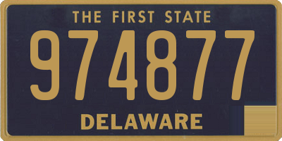 DE license plate 974877