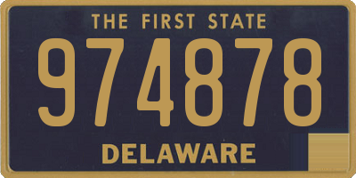 DE license plate 974878