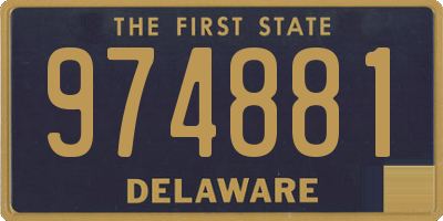 DE license plate 974881