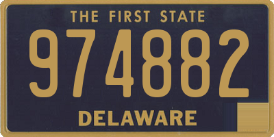 DE license plate 974882