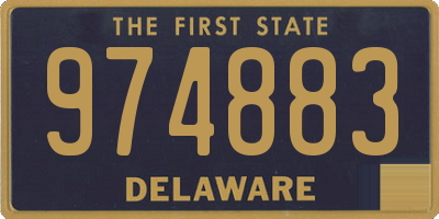 DE license plate 974883