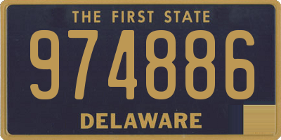 DE license plate 974886