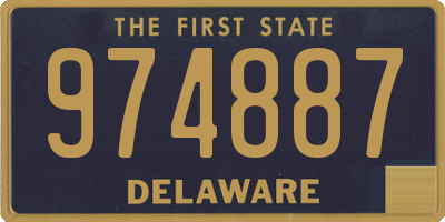 DE license plate 974887