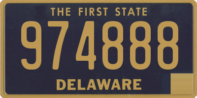 DE license plate 974888