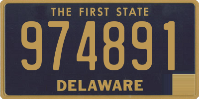 DE license plate 974891