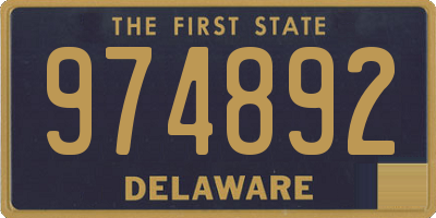 DE license plate 974892