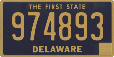 DE license plate 974893