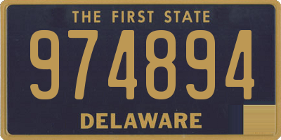 DE license plate 974894