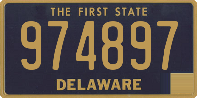 DE license plate 974897