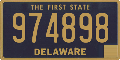 DE license plate 974898