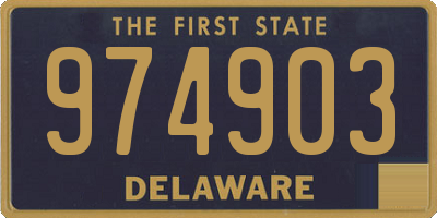 DE license plate 974903