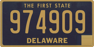 DE license plate 974909