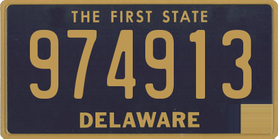 DE license plate 974913