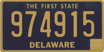 DE license plate 974915