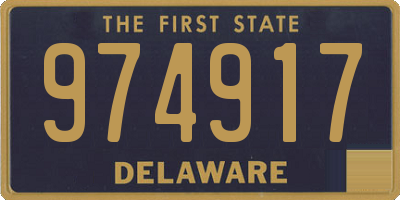 DE license plate 974917