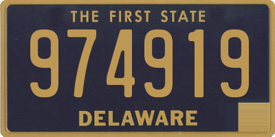 DE license plate 974919