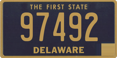 DE license plate 97492