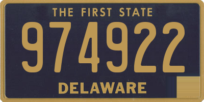 DE license plate 974922