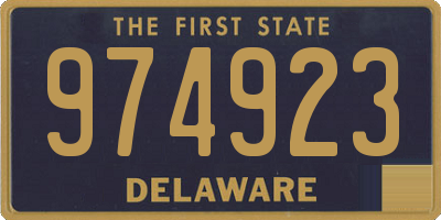 DE license plate 974923