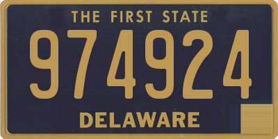 DE license plate 974924